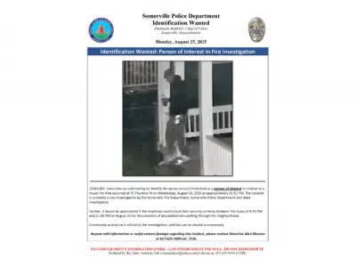 Police search for person allegedly connected to large Somerville fire
