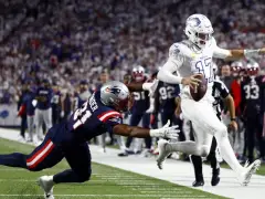 Right now, who’s the pick for NFL’s best? Buffalo QB Allen, or Patriots QB Maye? We’ll find out Sunday.